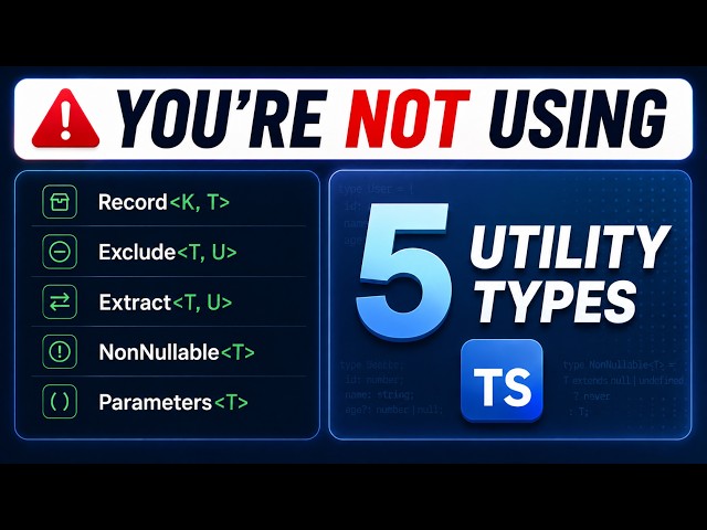 5 MORE TypeScript Utility Types You're Not Using | Js ! Avoid Copy Pasting !