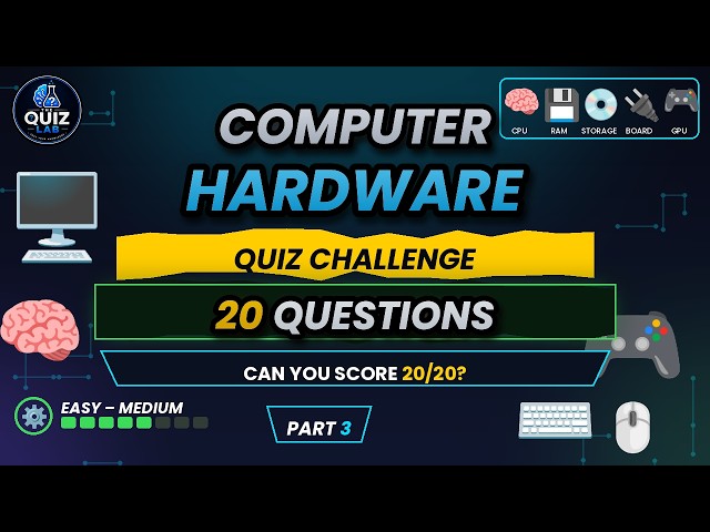 🖥️ 20 Computer Hardware Quiz Questions | Can You Score 20/20? (Medium) | Part 3