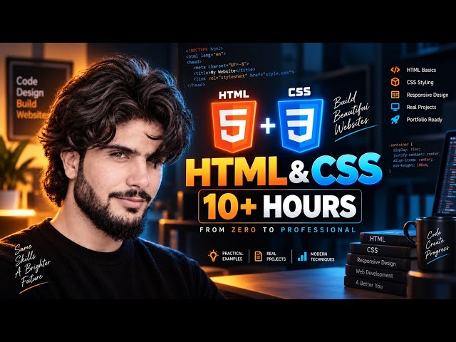كورس HTML و CSS كامل من الصفر للاحتراف في 10 ساعات | HTML & CSS Full Course 2026