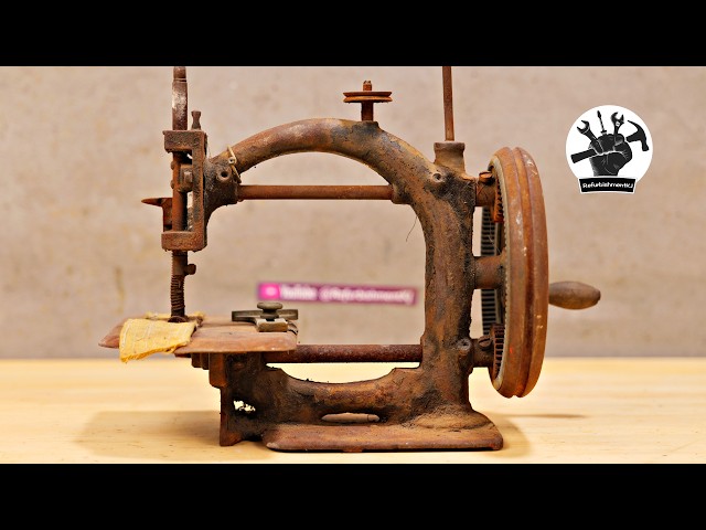 150-YEAR-OLD GERMAN SEWING MACHINE — FULL RESTORATION FROM RUST TO GLORY!