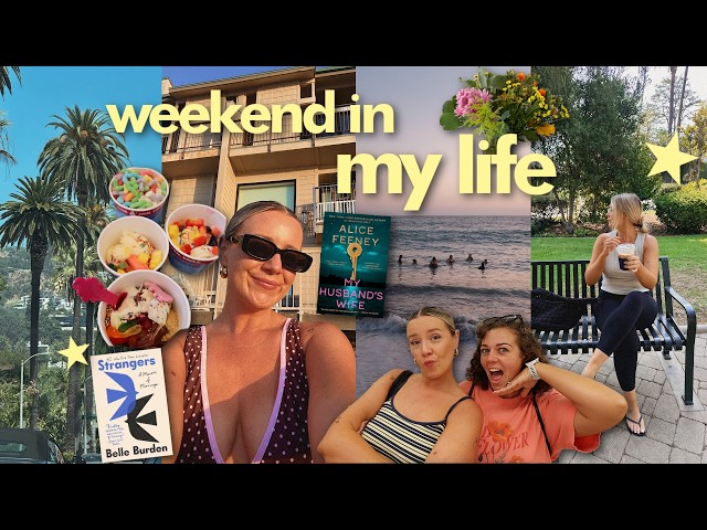 weekend VLOG! sunset swim, trader joe's haul, what i'm reading & a big reset!