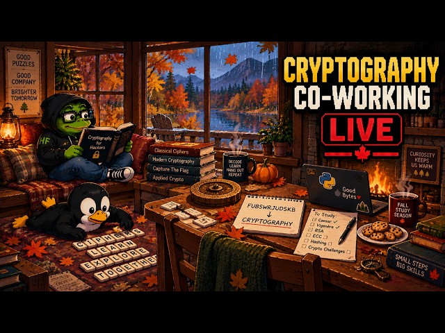 CYBERSECURITY CO-WORKING LIVE! Learn Cryptography With Me