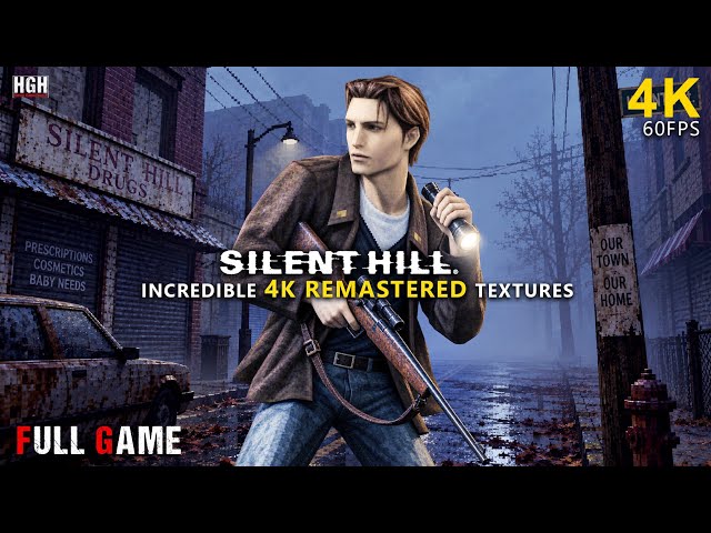 SILENT HILL | 4K REMASTERED TEXTURES | 100% FULL GAME Walkthrough | ALL ITEMS | No Commentary