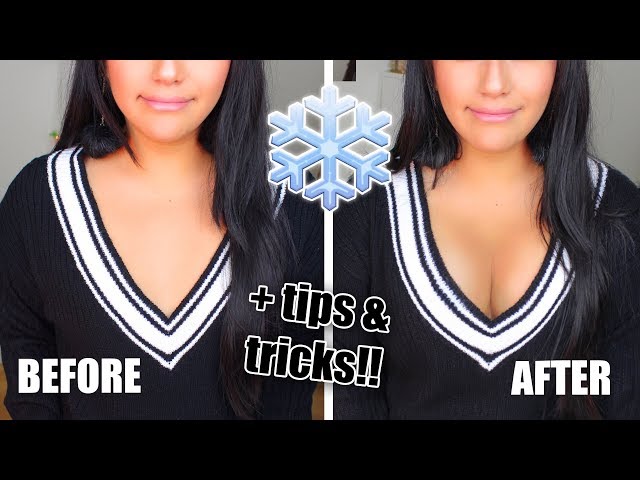 HOW I MAKE MY "A" CUPS LOOK BIGGER IN SWEATERS!! (LOOSE WINTER CLOTHES ETC!) feat UPBRA