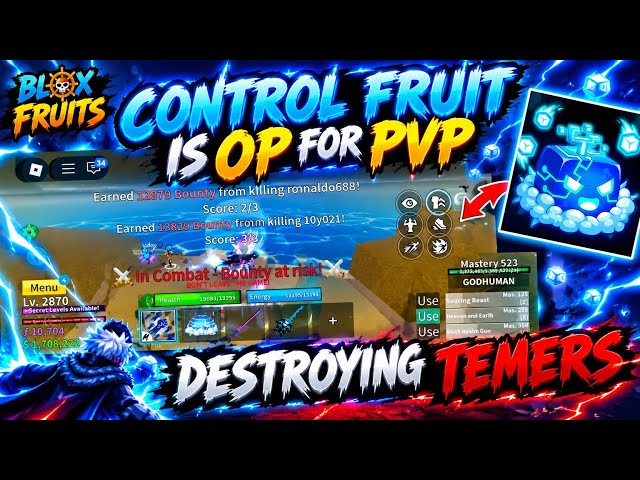 #destroying Control Fruit Bounty Hunting Control + gravity blade + God human combo in mobileez combo