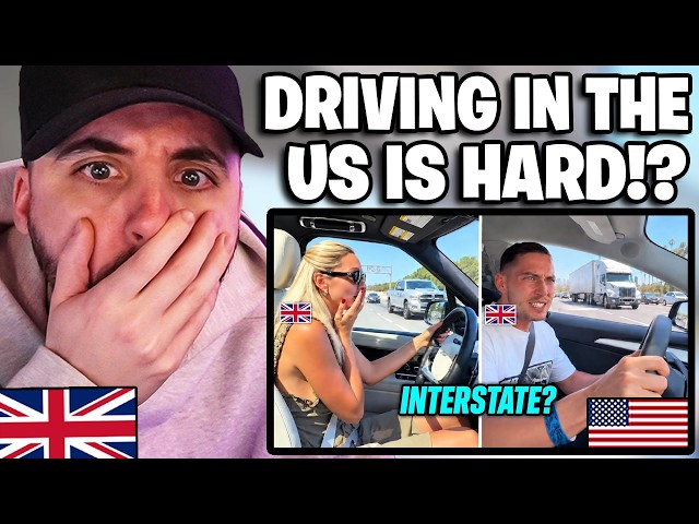 Brit Reacts to Brits FREAKING OUT Driving In America