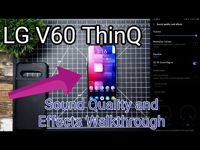 LG V60 ThinQ | Sound Quality and Effects Walkthrough. HiFi Status (LG) App