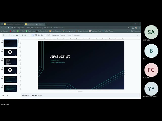 Ethiopia  : Javascript 03 o what is programing - in js