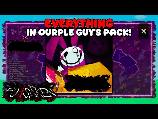 OURPLE GUY FULL PACK SHOWCASE (Roblox Forsaken)