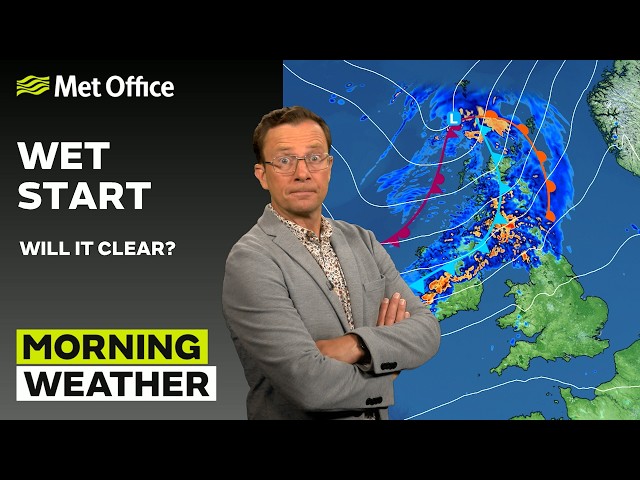 12/09/2026 - Rain Pushing South -  Morning Weather Forecast UK - Met Office Weather