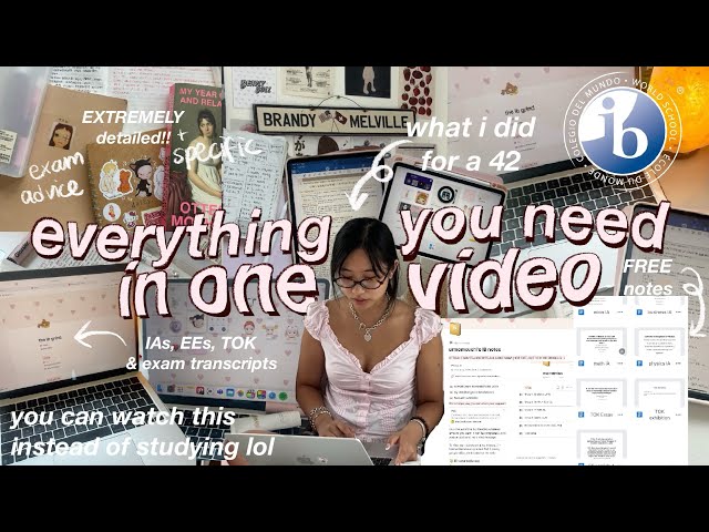 EVERYTHING I did for a 42- IB ☆ 🖇️ guide to ALL SUBJECTS, IAs, EEs (+ FREE notes & exam transcript)