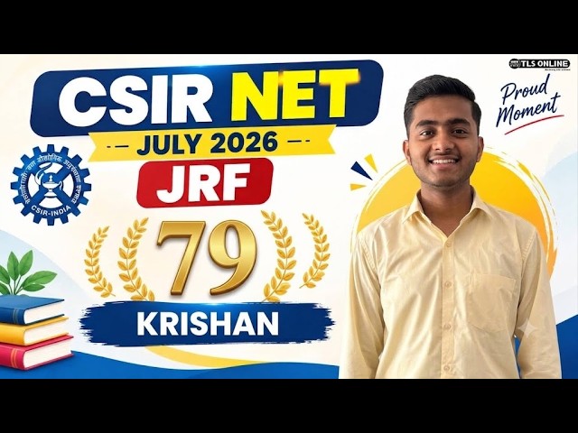 CSIR NET Life Science July 2026 Topper AIR 79 | Live Interaction with Krishan | CSIR JRF