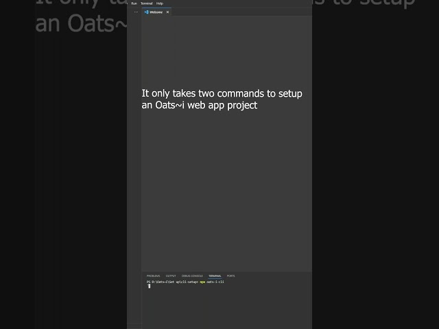 It only takes two commands to set up an Oats~i web project. Learn more #webdevelopment #javascript