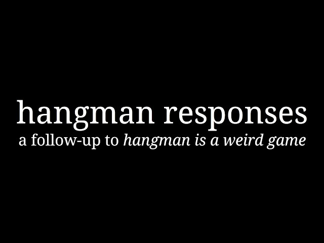 hangman responses