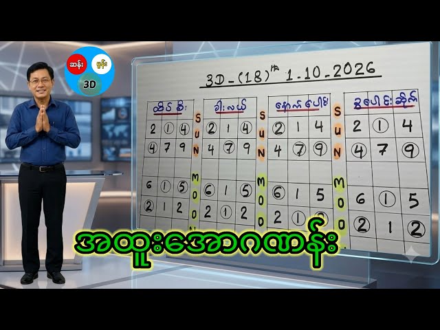 3D - (18)ကြိမ် အထူးအောကွက် စိတ်​ကြိုက်ဝင်ယူဗျာ