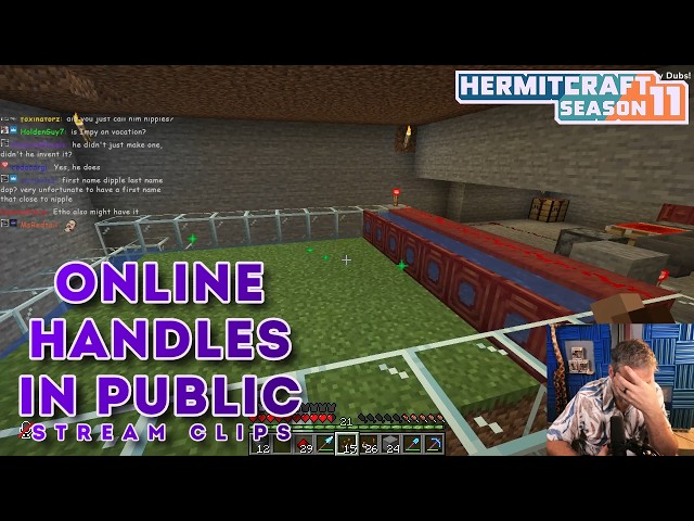 Online Handles In Public | Stream Clips | Hermitcraft Season 11