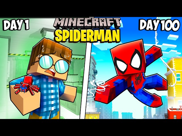 I Survived 100 Days as SPIDERMAN in Minecraft!