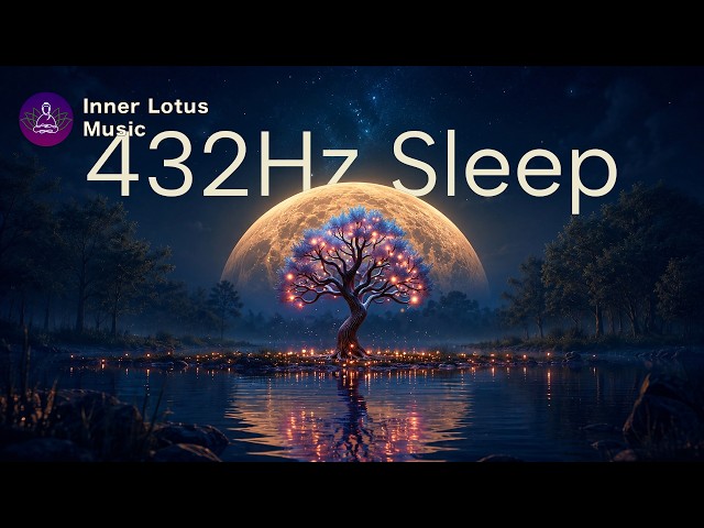 Stress Relief 432Hz Sleep Music [NO PIANO] • Deep Emotional Healing • 11h Black Screen