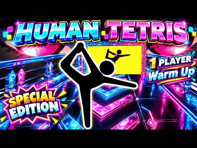 Human Tetris | 1 Player 🤸‍♀️ | Special Edition 4K 🔥| Immersive Interactive New Challenge #70