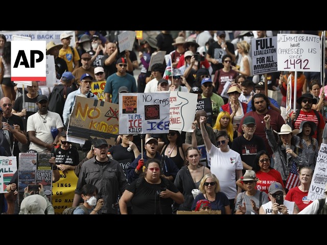 'No Kings' protests take place across the US with the focus on midterms