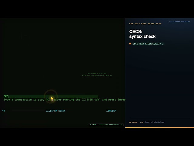 CICS Online Programming - Session 1.5 CECI CECS Commands Without a Program