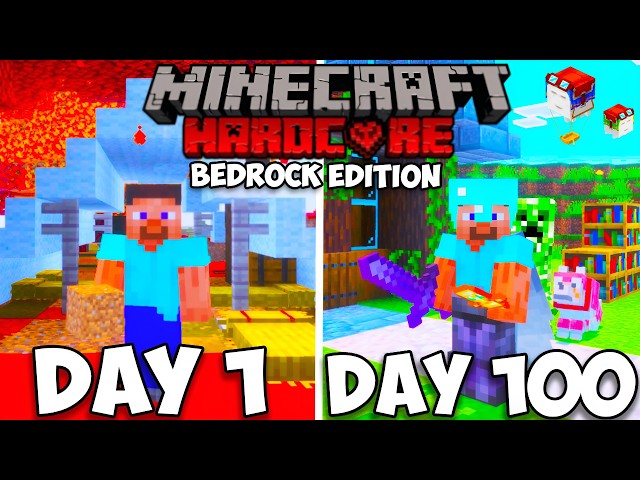 100 Days in Minecraft Bedrock Hardcore… Wilderness Bound UPDATE!