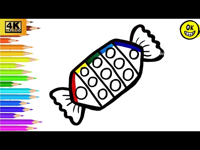 Candy 🍬 drawing, Drawing for beginners, Drawing tutorials, Drawing and Colouring, Easy Drawing
