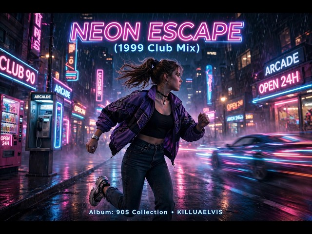 Running Through 1999 Neon Streets 🏃‍♀️🌃 | Neon Escape (90s Eurodance Club Mix)