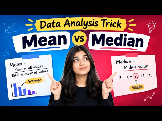 Mean vs Median Explained: Which One Should You Use in Data Analysis? #dataanalysis #statistics