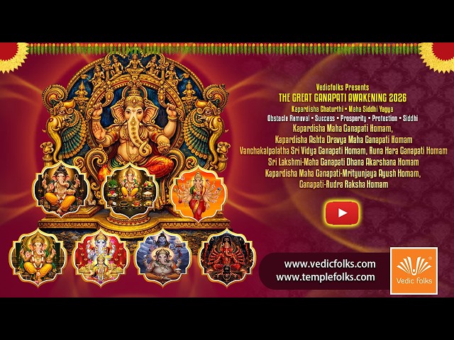 THE GREAT GANAPATI AWAKENING 2026 - Kapardisha Chaturthi 2026 • Maha Siddhi Yagya | Vedicfolks