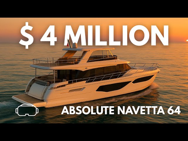 Step Aboard This $4 Million Luxury Yacht in Stunning 8K VR 180 | Absolute Navetta 64 Tour
