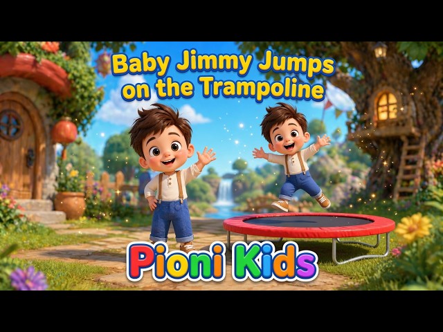 🏃‍♂️Baby Jimmy Jumps on the Trampoline! ✨| Fun Bouncy Nursery Rhyme Song for Kids🎵