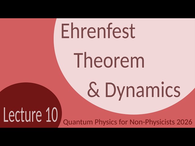 Ehrenfest Theorem | L10 QPNP 2026