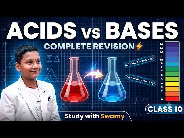 🧪 Acids, Bases & Salts | Class 10 Science Chapter 2 | Complete Revision 🔥 | CBSE | Study with Swamy