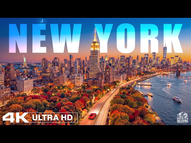 New York City Night 4K 🇺🇸 | Manhattan, Brooklyn Bridge & Dazzling NYC Skyline