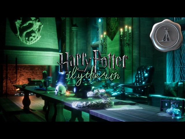 Study in the Slytherin Common Room 🐍 Hogwarts Ambience + Music | Harry Potter Inspired 3 Hours