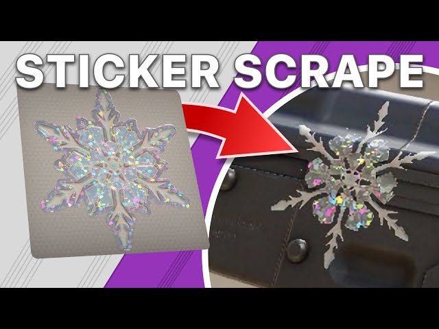 Snowfall (Glitter) | Sticker Scrape Example