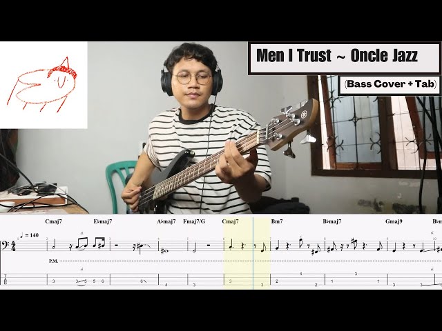 Men I Trust ~ Oncle Jazz (Bass Cover with Tab)