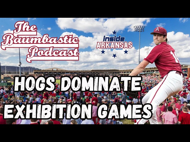 Arkansas Dominates Exhibition Action at Baum-Walker Stadium