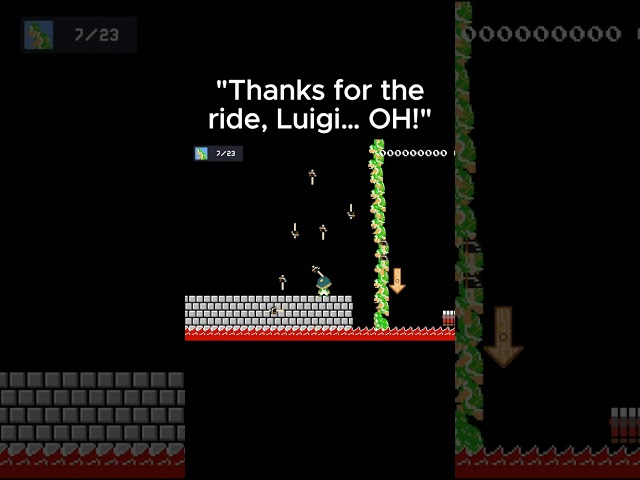 Luigi Gives free rides in Super Mario Maker 2 #mario #nintendoswitch #nintendo