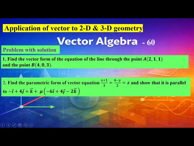 Vector Algebra  60 , #ProblemWithSolution ,   Please Subscribe , Like & Share  🙏