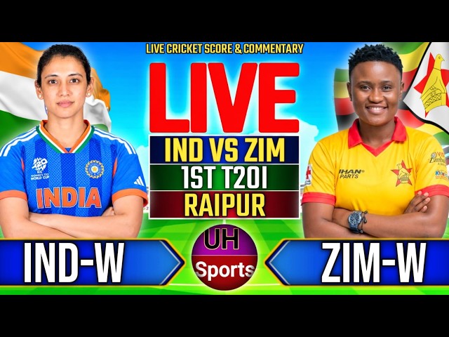 🔴 IND W Vs ZIM W Live Match Commentary, India W Vs Zimbabwe W, 1st T20 | Live Cricket Match Today