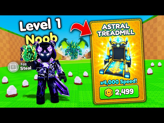 Starting Over as NOOB with BEST TREADMILL in Steal an Egg! (Roblox)