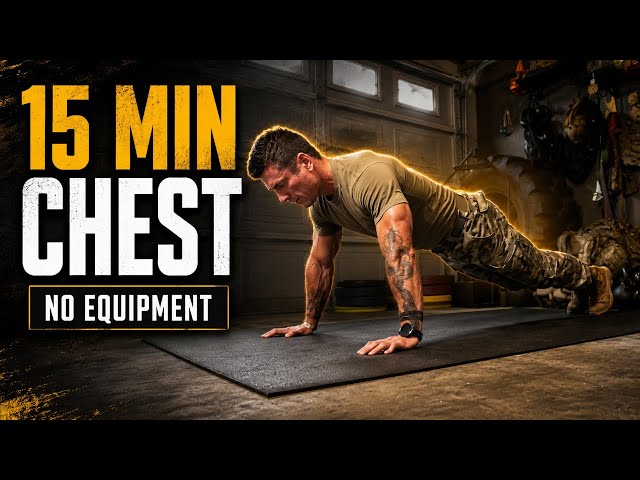 15 Minute Military Chest Workout | Bodyweight Only, No Equipment
