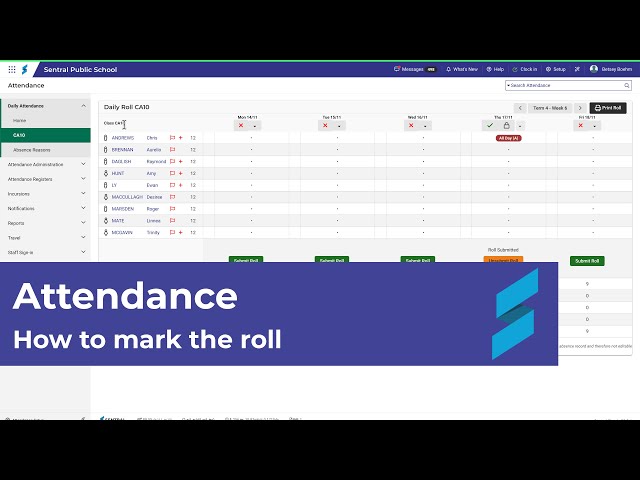Attendance | How to mark the roll
