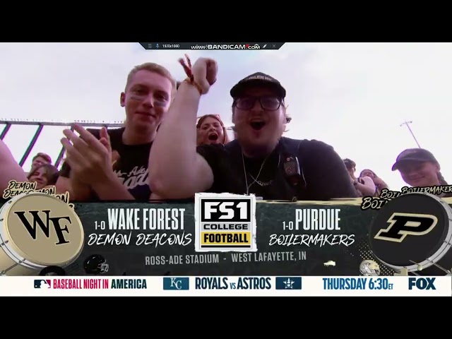 NCAA Football on FS1 intro Wake Forest @ Purdue