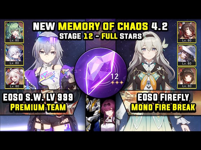 E0 Silver Wolf LV 999 Carry & E0 Firefly Carry (3 Stars) Memory Of Chaos 12 Honkai Star Rail 4.2