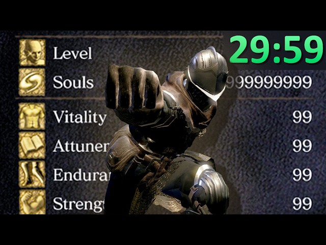 How fast can you speedrun to MAX LEVEL in Dark Souls?