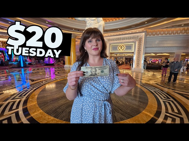 I Put $20 in 10 Slot Machines at Caesars Palace Las Vegas!