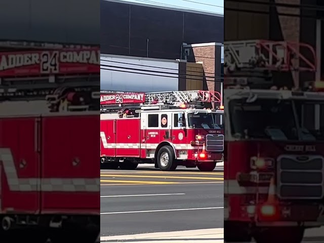Cherry Hill Fire Department Ladder 24 Returning To Station